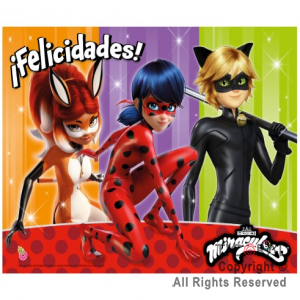 MIRACULOUS AFICHE FELIZ CUMPLE x 1